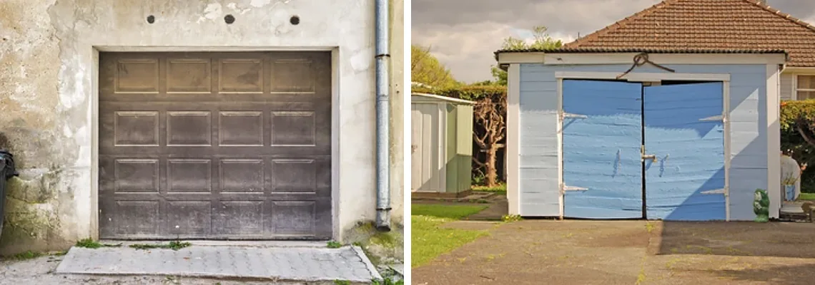 Rotten Steel Garage Door Repair in Batavia, Illinois