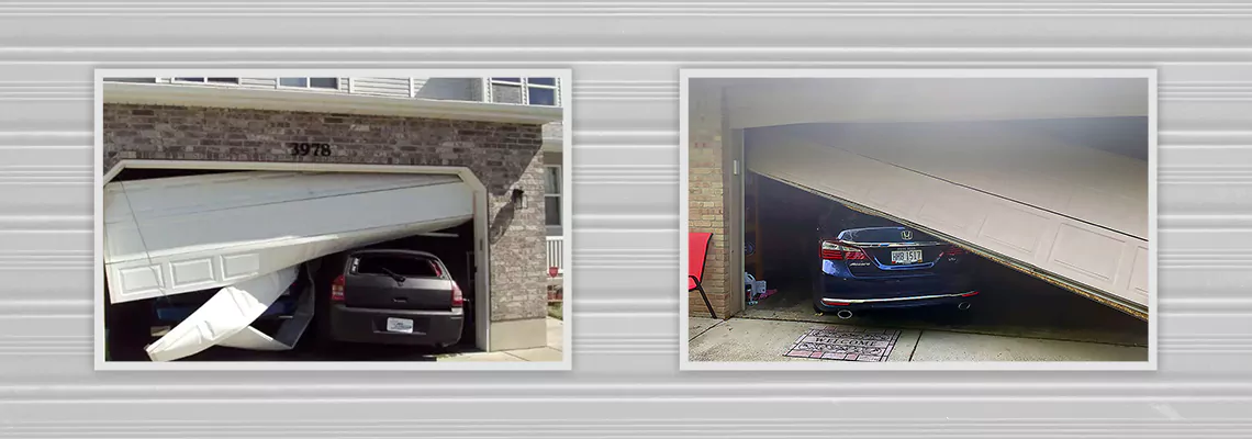 Repair Commercial Garage Door Got Hit By A Car in Batavia, Illinois